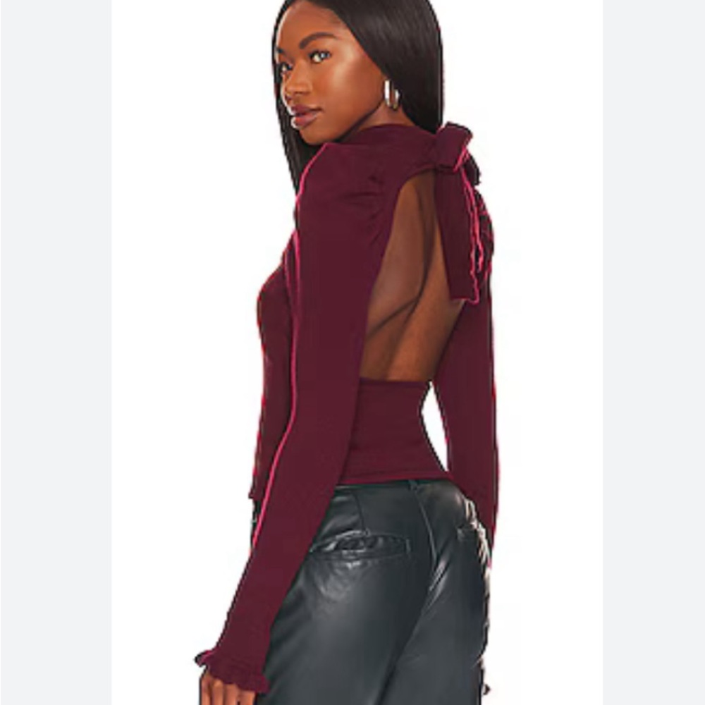 Open back sweater color: wine